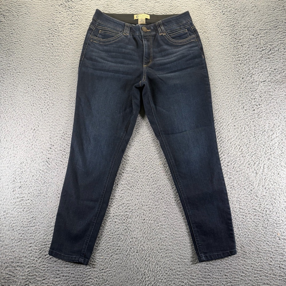 Democracy‎ ABTechnology Jeans Womens 12 Blue Cotton Denim Tapered Faded Stretch